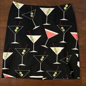 SOLD - VTG Y2K Martini Print Mini Skirt